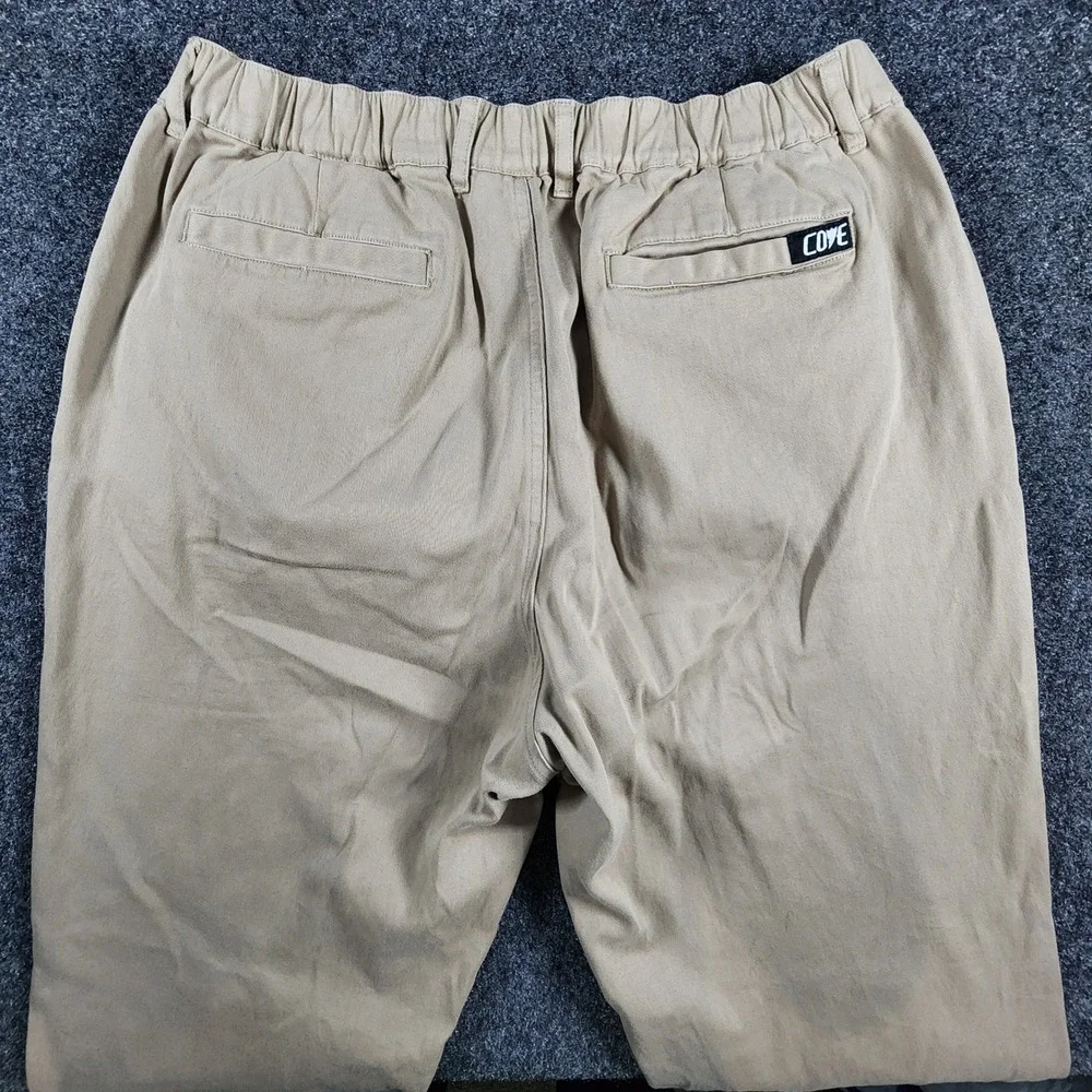 Cove Chino Pants Mens 34x30 Tan Khaki Elastic Waist Cotton Stretch Trousers